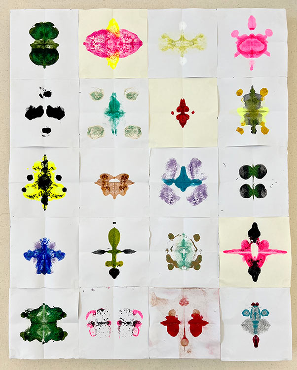 OH Projects - 'Glitter Rorschach/Blue Angel'